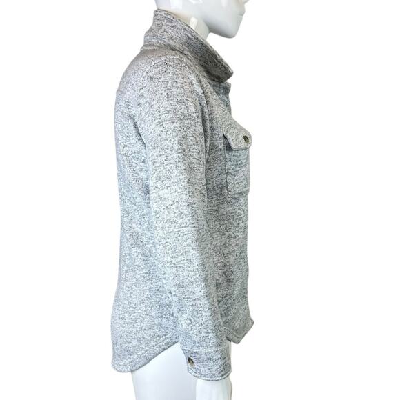 Thread & Supply Knit Shirt Jacket Shacket Heather Gray Size Large - Picture 3 of 7